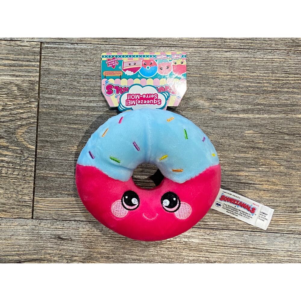 NWT Squeezamals Dessert Series Dave Donut 4-Inch Plush